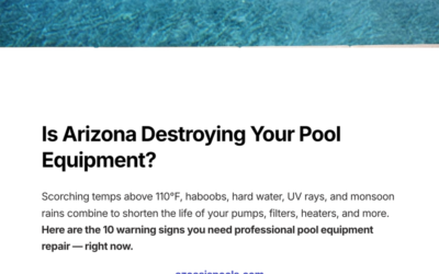 Pool Equipment Repair Phoenix: 10 Warning Signs You Need Service Now