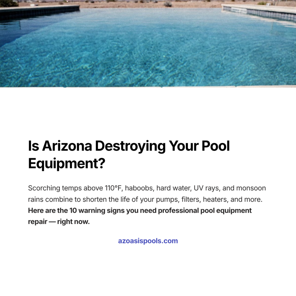 Pool Equipment Repair Phoenix